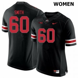 NCAA Ohio State Buckeyes Women's #60 Ryan Smith Blackout Nike Football College Jersey YBQ0345HZ